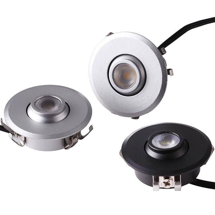 Adjustable Focus LED Spotlight for Display Showcase Lighting Recessed in 12V Jewelry Lighting