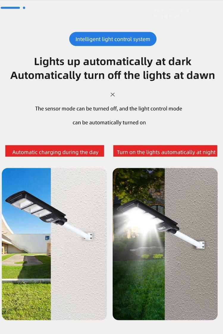 Integrated All in One Outdoor Lighting Solar Panel System Energy Saving Lamp LED Street Road Lights IP65 LED Flood Garden Wall Yard Park Street Light