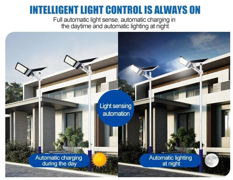 High Brightness and Long Working Time Solar Power Street Light High Quality Luminaires 200W 300W Waterproof IP66