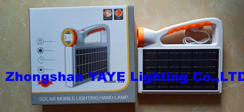 Yaye Hottest Sell Portable Mini Solar Power System Lights 25W 30W Solar Emergency Light with 4 LED Lamps /1000PCS Stock