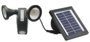 Dual Head Solar Power LED Flood Light for Outdoor Lawn Security Billboard Lighting