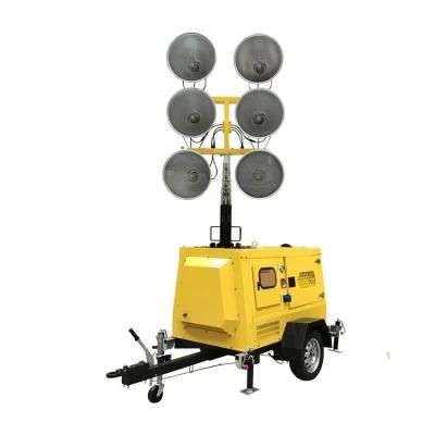 8kw Metal Halide Construction Trailer Mobile Lighting Tower