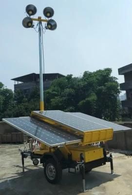 9m Hydraulic Mast Battery Solar LED Lighting Tower Backup Generator Light Tower