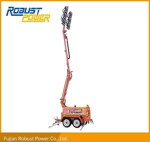 DC LED Hydraulic Telescopic Rotatable High Mast Lighting Tower