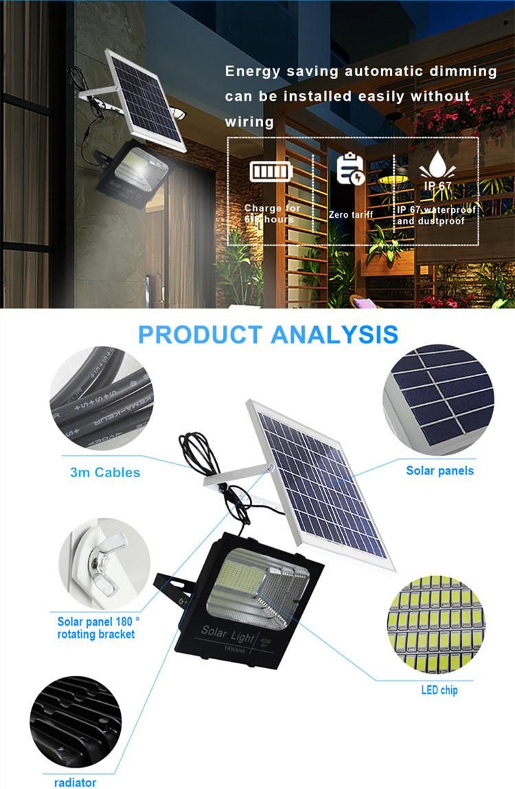 Outdoor IP67 Solar Power LED Flood Light / Solar LED Light