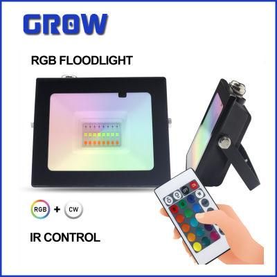 LED Reflector RGB Spotlight Smart Life 20W Waterproof Outdoor Floodlight with Remote Controller for Party and Garden Using