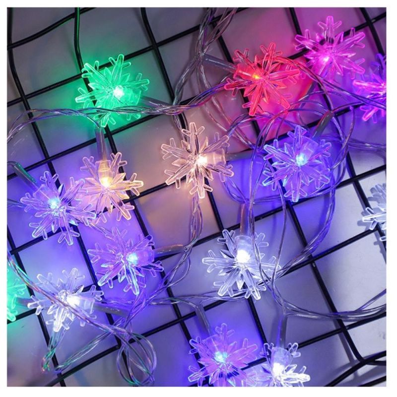 Waterproof Lamp Beads High Brightness Snowflake Lights Connectable Christmas Fairy Lights Wyz19721