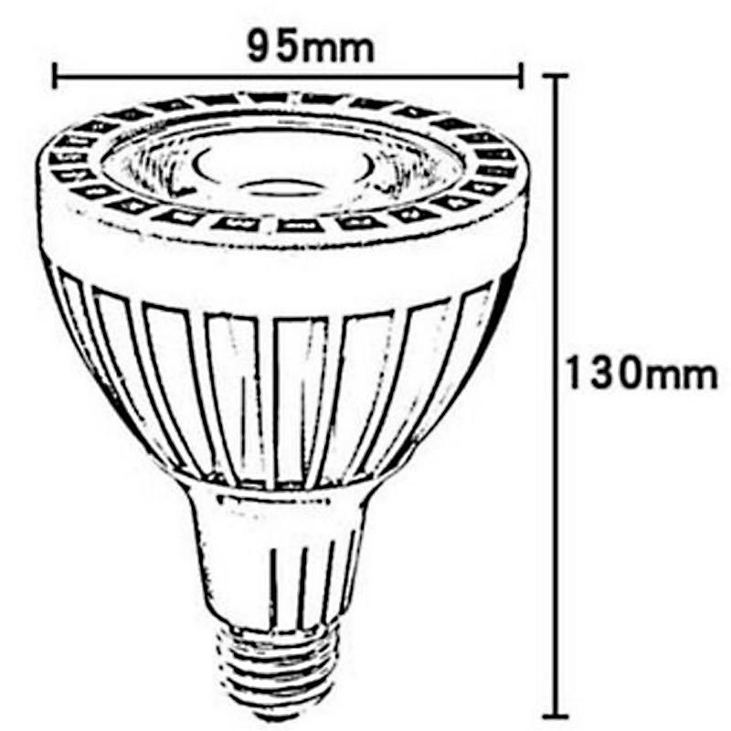 18W 20W COB LED E27 Base No Fan Aluminum Cooling Lamp AC85-265V PAR 30 LED Bulb