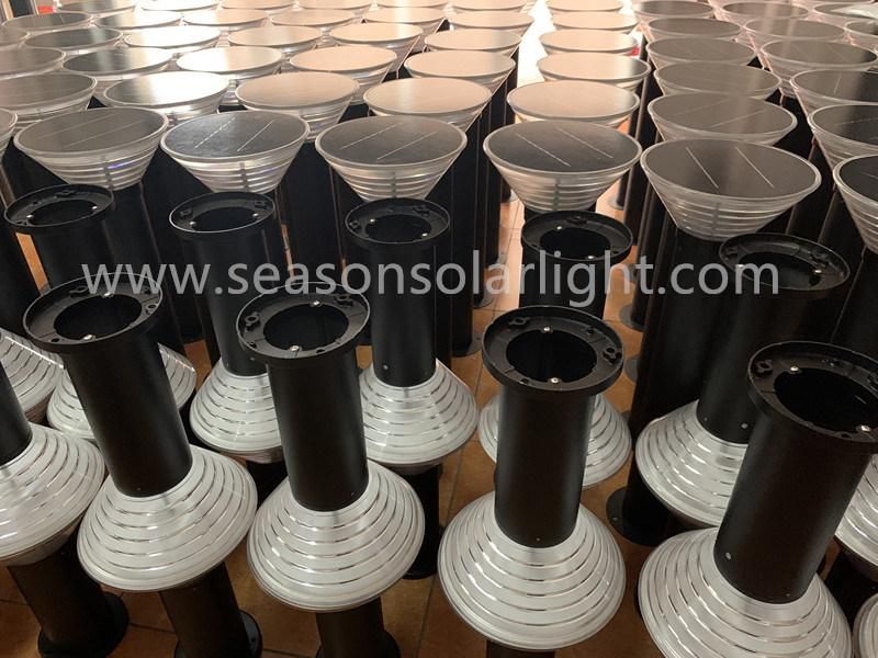 High Power Energy Warm + White LED Lighting Post Outdoor Solar Pillar Light for Garden Lighting