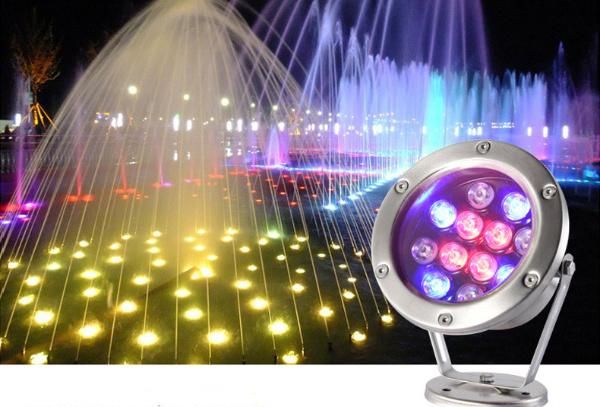 12V/24V 6-36W LED Fountain Lamp LED Underwater Light IP68 Waterproof Fountain Swimming Pool Light Plaza Garden Pond Decor Underwater Light