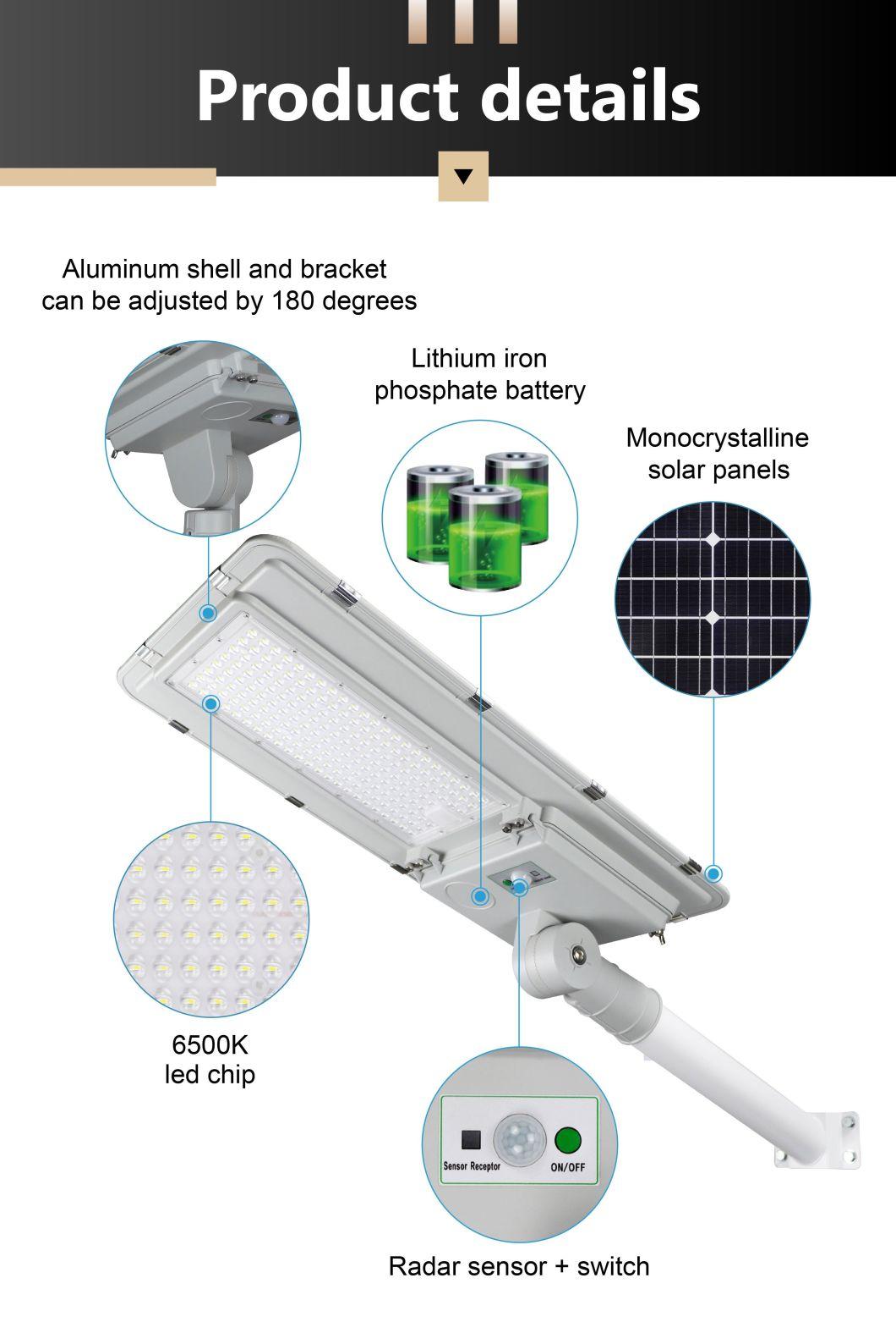 Solar Street Lamp High Lumen Induction Motion Sensor Waterproof Integrated Outdoor Luminaria Road LED Garden Solar Street Lights