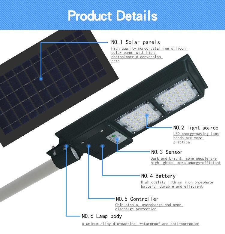 Road Garden Park Lighting 30W Integrated LED Solar Street Light