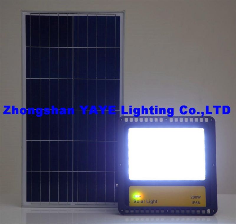 Yaye 2021 Hot Sale Outdoor Solar Waterproof IP66 LED Lighting 100W/200W/300W LED Lamp LED Solar Floodlight