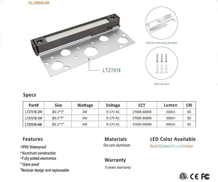 New Casting 4W Aluminium Economy LED Hardscape Light for Garden Landscape Lighting