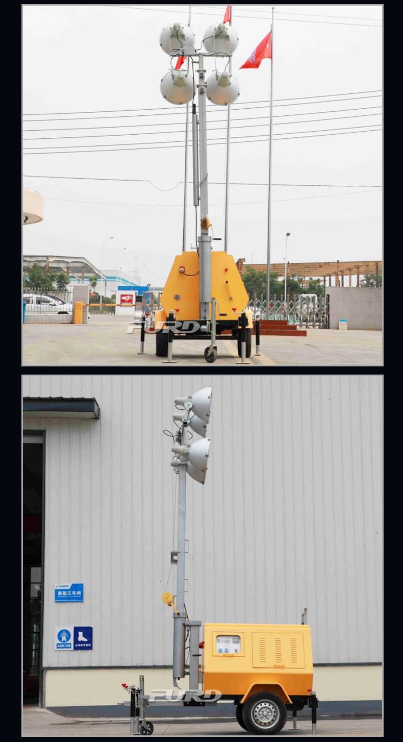 Industrial Portable LED Trailer Mounted Light Tower Fzmdtc-1000b