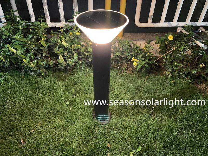 Bright 5W Lighting Lamp Smart Garden Solar Outdoor Bollard Lighting with Warm + White LED Light