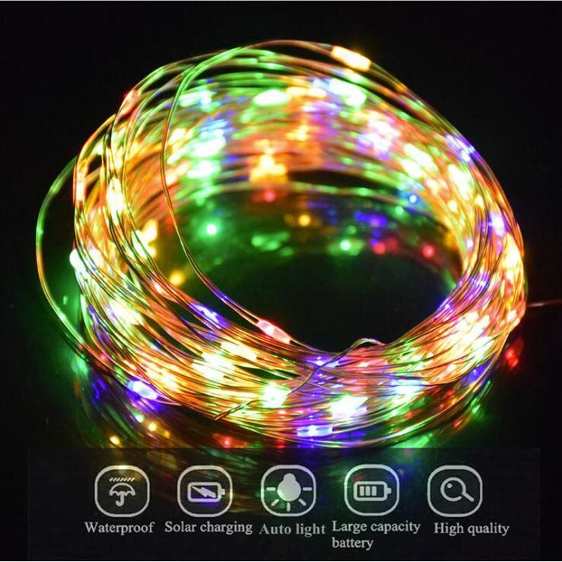 Solar String Lights, 200 LED Waterproof Solar Christmas Lights, 8 Modes Solar Fairy Lights Indoor/Outdoor Decoration String Lights for Garden, Party Esg11958