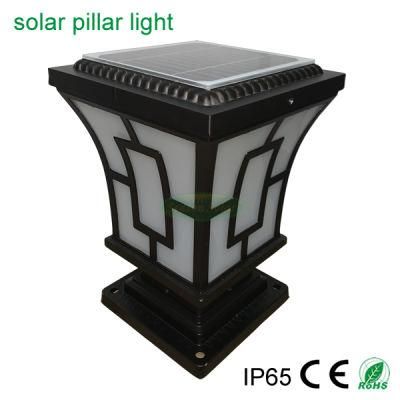 Bright Energy Saving LED Lighting Lamp Garden Gate Solar Light Outdoor Pillar Light with Smart Multi-Color LED Light