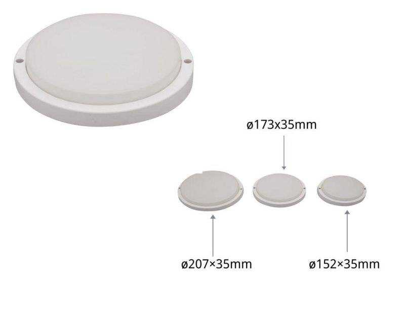 Factory Direct Sales Energy-Saving Round White 20W LED Moisture-Proof Lamp