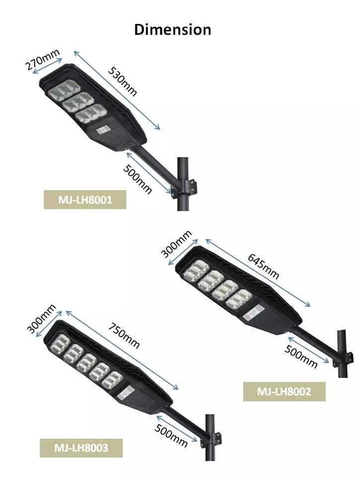 Rcowin Cheap Price Mj-Lh8100 Outdoor All in One ABS Material 100W LED Solar Street Light Lamp