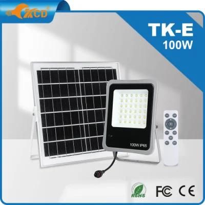 Manufacturer Aluminum Housing Parking Lot Tower Solar Dusk to Dawn 50 Watt 12 Volt LED Flood Light