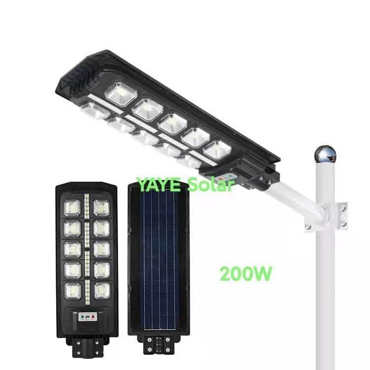 Yaye Hottest Sell 100W/ 150W/200W/300wall in One Solar LED Road Street Wall Garden Lighting with Lithium Battery/Remote Controller/ Radar Sensor/1000PCS Stock