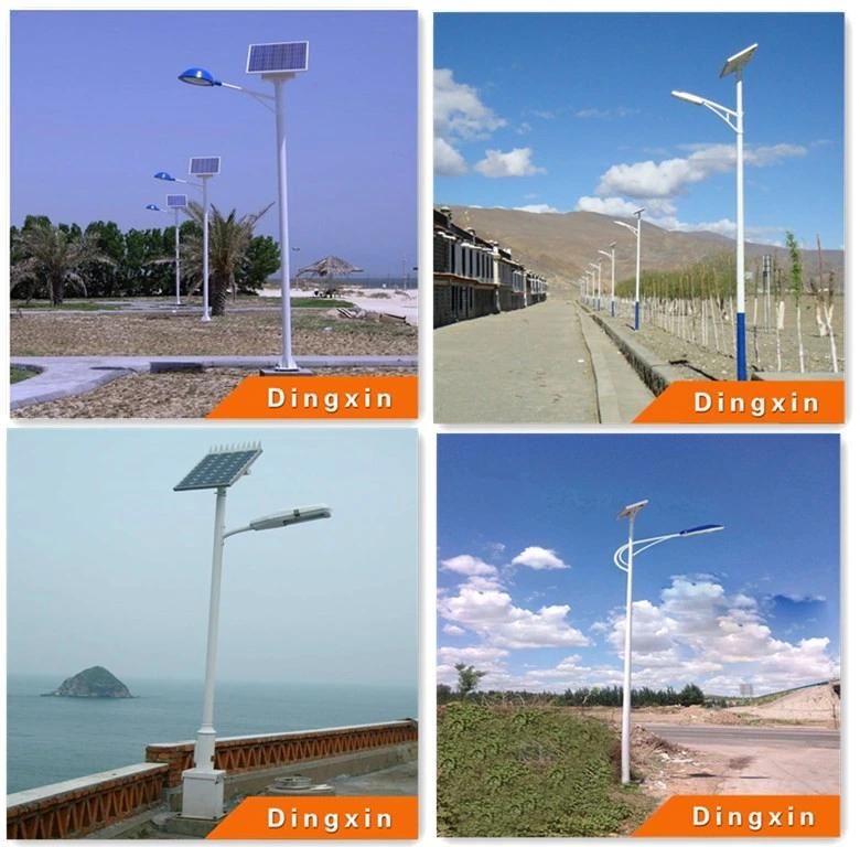 15m Solar LED Street Lamp with 120W LED Lamp and Battery on Top