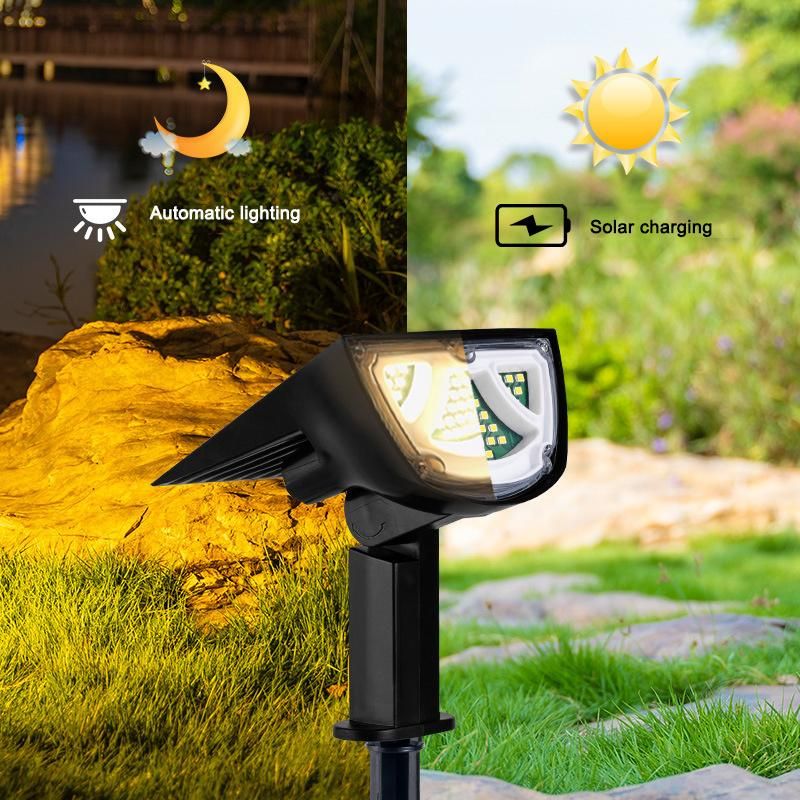 Spot Lights 2 Sides Adjustable Outdoor Waterproof LED Solar Light Garden