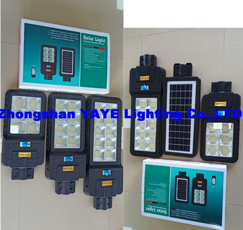 Yaye Hot Sell Low Price High Quality 300W All in One Solar LED Road Lamp/Solar LED Street Lamp with 3 Years Warranty/ Remote Controller/1000PCS Stock/Sensor