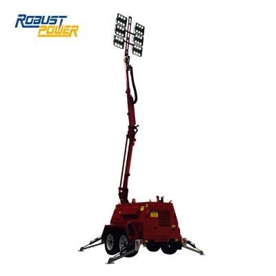 DC 48V 4.5kw Low Consumption Portable Light Tower with Kubota Engine