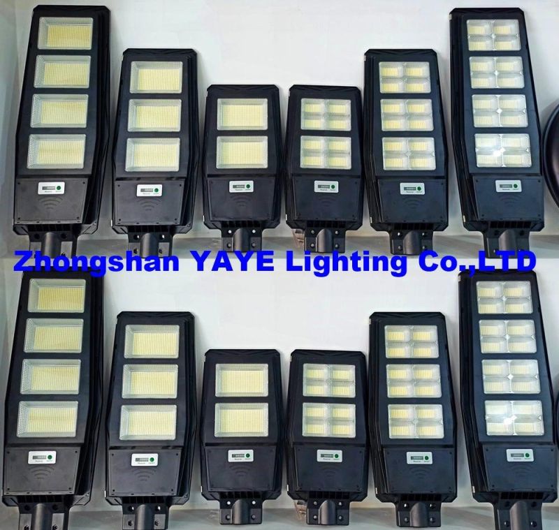 Yaye 2022 Hottest Sell 200watt All in One Solar LED Street Road Wall Garden Light with Remote Controller/Radar Sensor 500PCS Stock Each Watt