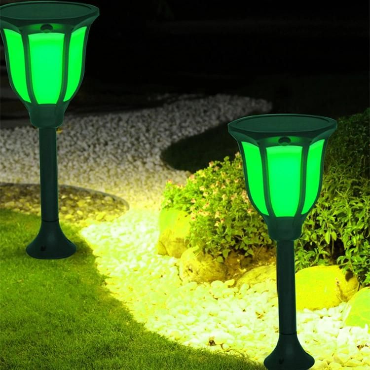 2000mAh Battery ABS Housing RGB LED Solar Lawn Light