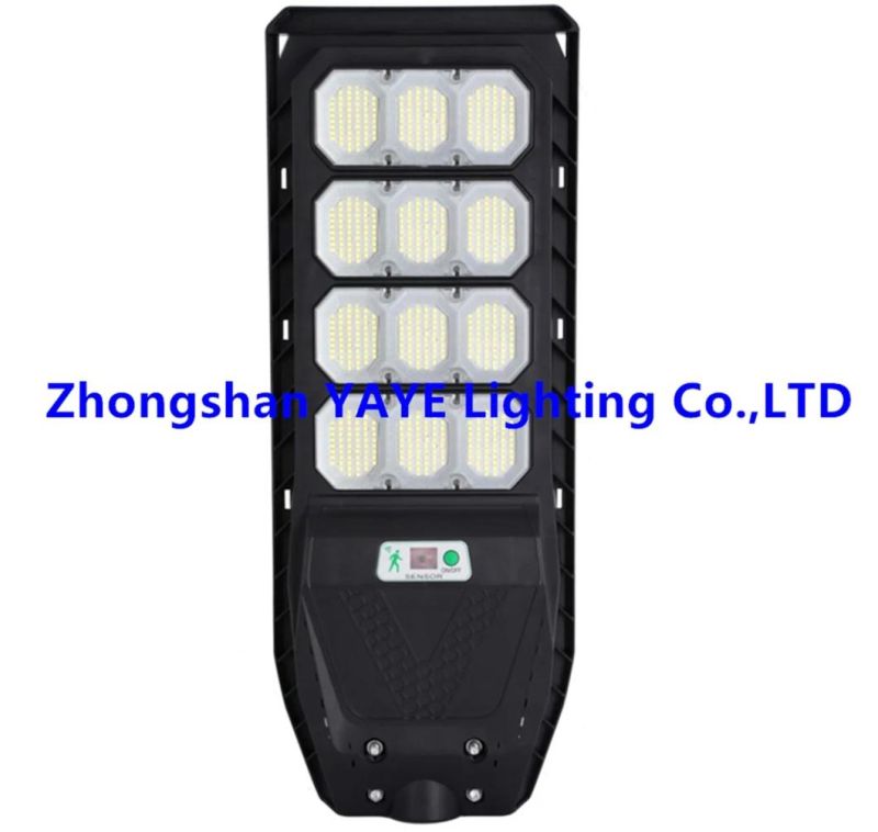 Yaye 2022 Hottest Sell 300W/400W/500W All in One Solar LED Street Road Wall Garden Light with 3 Years Warranty/ 1000PCS Stock/Remote Controller/Motion Sensor