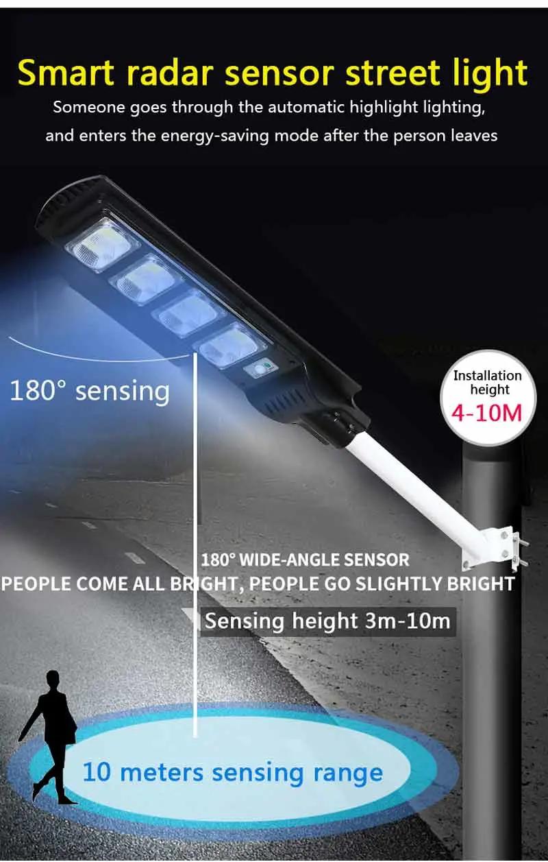 Solar Street Light IP65 Waterproof LED Solar Light Outdoor Sensor Street Solar Lights