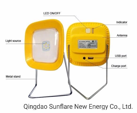 2W/5V Hanging/Handy/Portable Home-Use Solar Lamp/Light/Lantern with 3W LED and USB