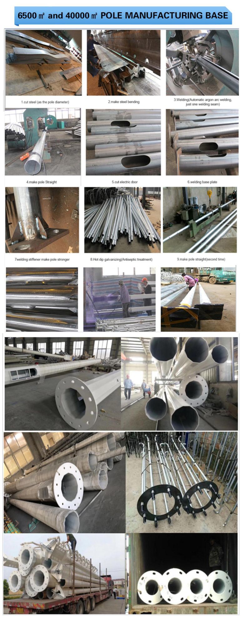 Factory Sale 15m 20m 25m 30m 35m 40m High Mast Lighting Pole