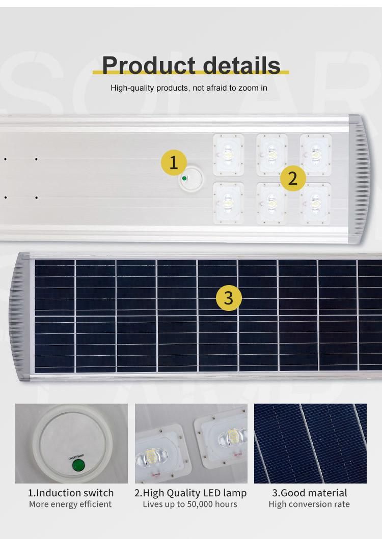 Solar LED Waterproof Outdoor IP67 Garden Flood Integrated All in One 600W 400W High Lumen Street Light