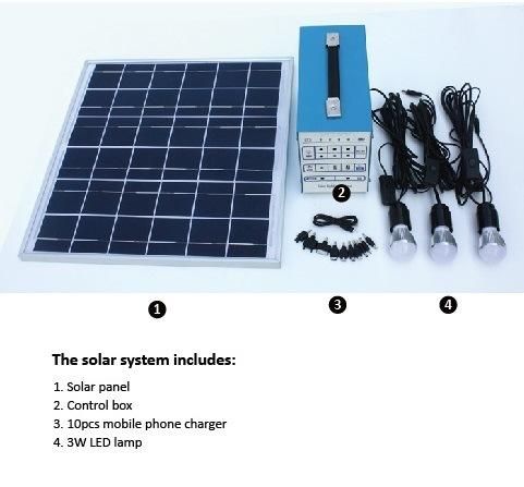 30W Solar Power Home Light System for No Electricity Areas