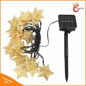 5m 20LED Metal Star String Light Solar Powered Christmas Lamps