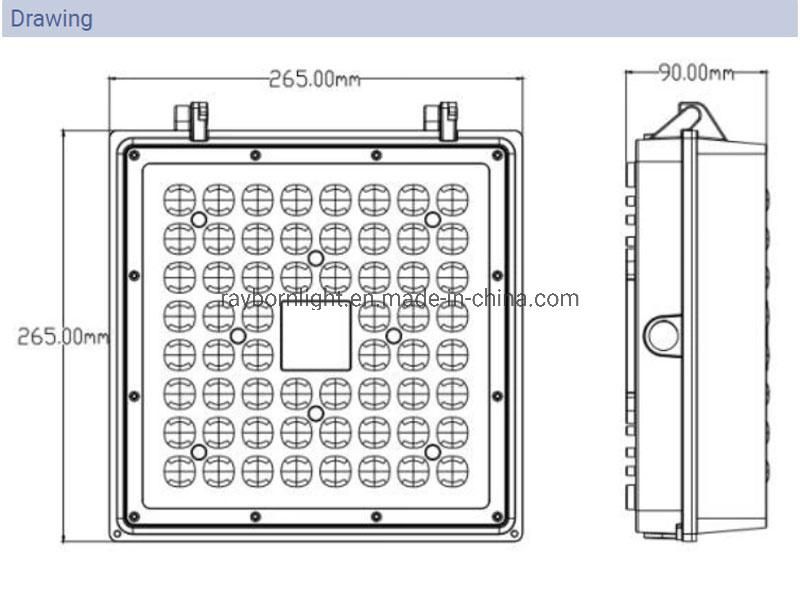 Gas Station LED Canopy Light 100W 15000lm 140degree