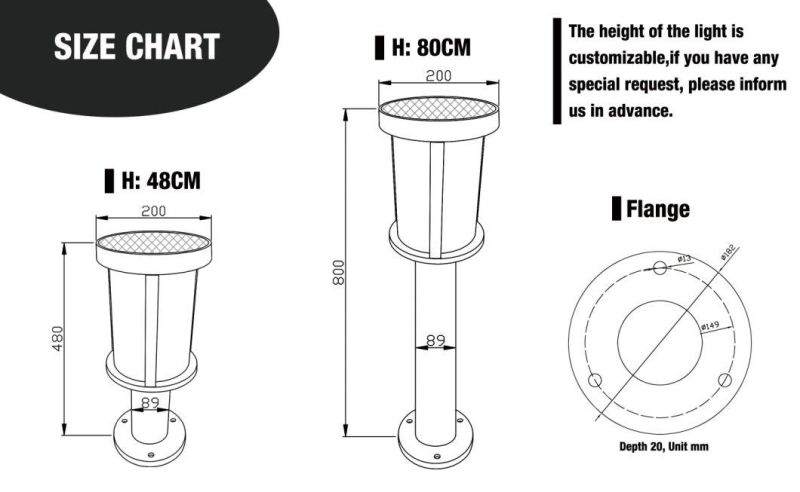 IP65 Solar Power LED Garden Light with Lithium Battery