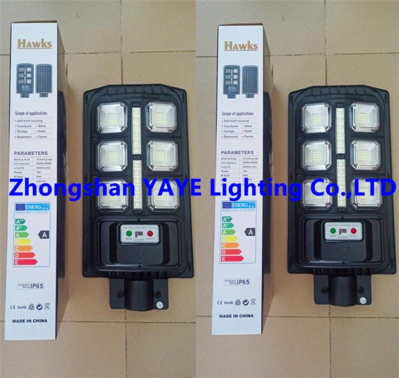 Yaye Hottest Sell 300W UFO Solar LED Street Road Garden Wall Light with 500PCS Stock/ Radar Sensor/ Remote Controller/ Pls Contact Us for The Quotations of All