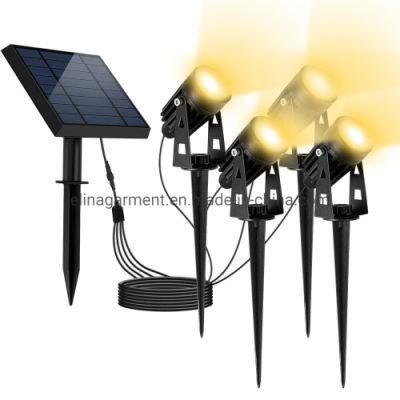 New Design 2 in 1 Solar Spotlights Outdoor Waterproof Aluminum Garden LED Solar Powered Landscape Lawn Solar Spike Lights