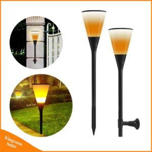 Wineglass Shape LED Solar Torch Flame Light Waterproof Garden Courtyard 96 LEDs Flickering Lamp