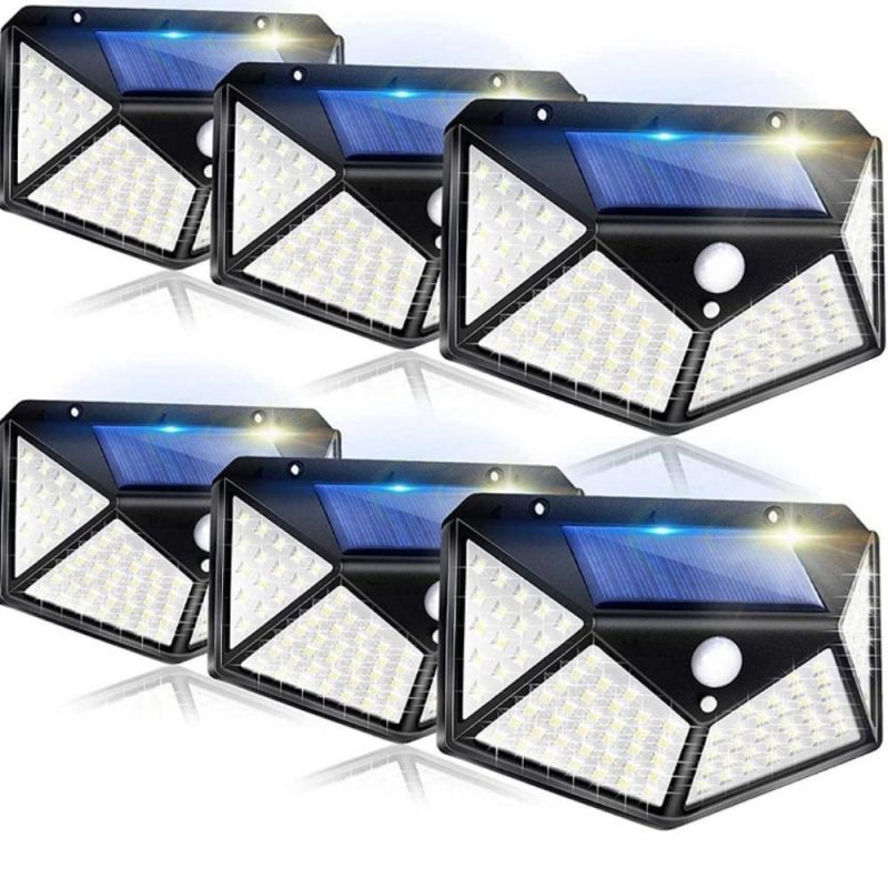 100 LED Solar Sensor Wall Light Waterproof Outdoor Garden Lamp 3 Modes Wyz20510