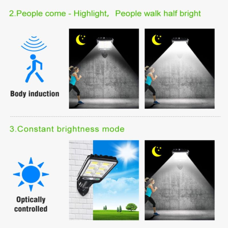 High Quality Solar Motion Sensor LED Stair Wall Outdoor Lights LED Garden Lamp, Outdoor LED Solar Wall Light for Garden