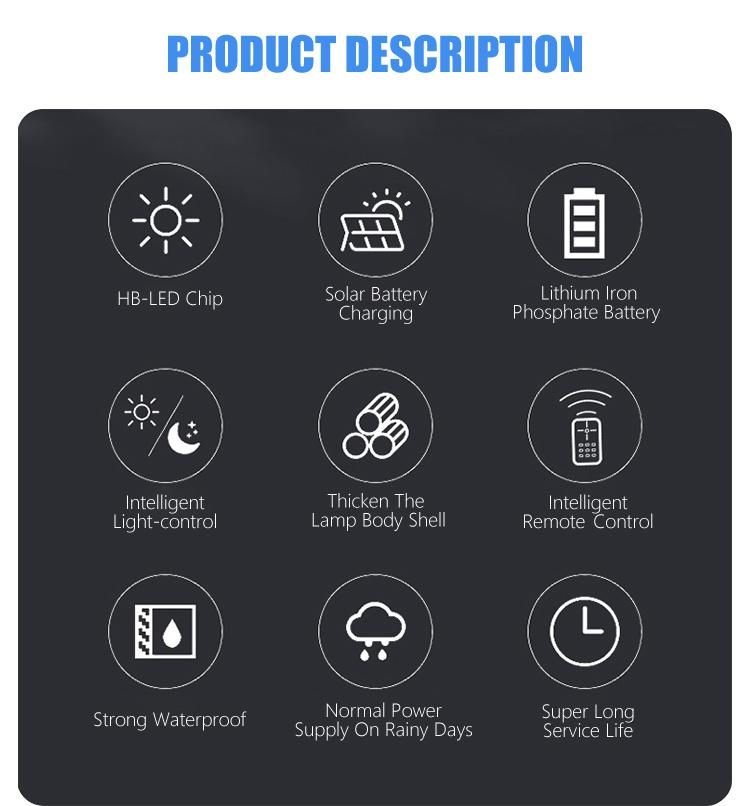 Integrated Solar LED Street Light with Remote Control