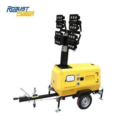 8.5m LED Hydraulic Telescopic Vertical Mobile Light Tower