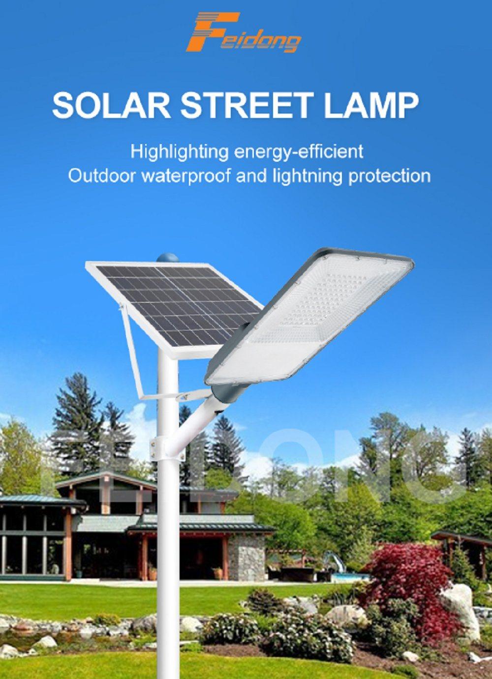 Popular Dusk to Dawn Die-Cast Super Bright Smart Split Seperated Solar Aluminum Street Light