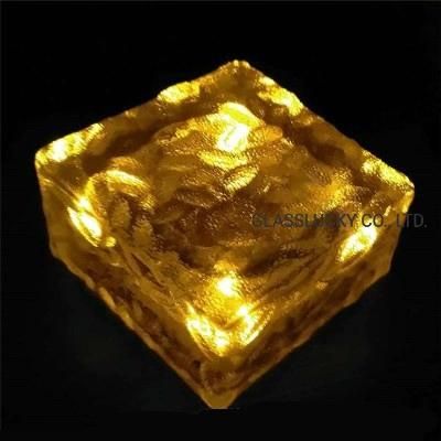 Outdoor Garden Glass Lights Decorative 4 LED Solar Power Garden Light